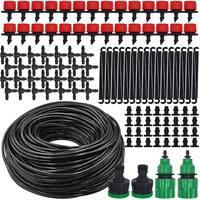 Micro Drip Irrigation System Portable 20M Automatic Watering with Adjustable Drippers Misting Watering Kits Garden Hose 1