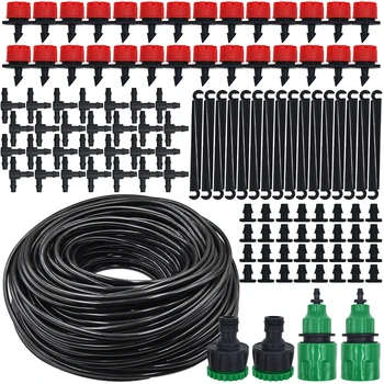Micro système d'irrigation goutte-à-goutte Portable 20M, arrosage automatique avec goutteurs réglables, Kits d'arrosage par brumisation, tuyau d'arrosage 1