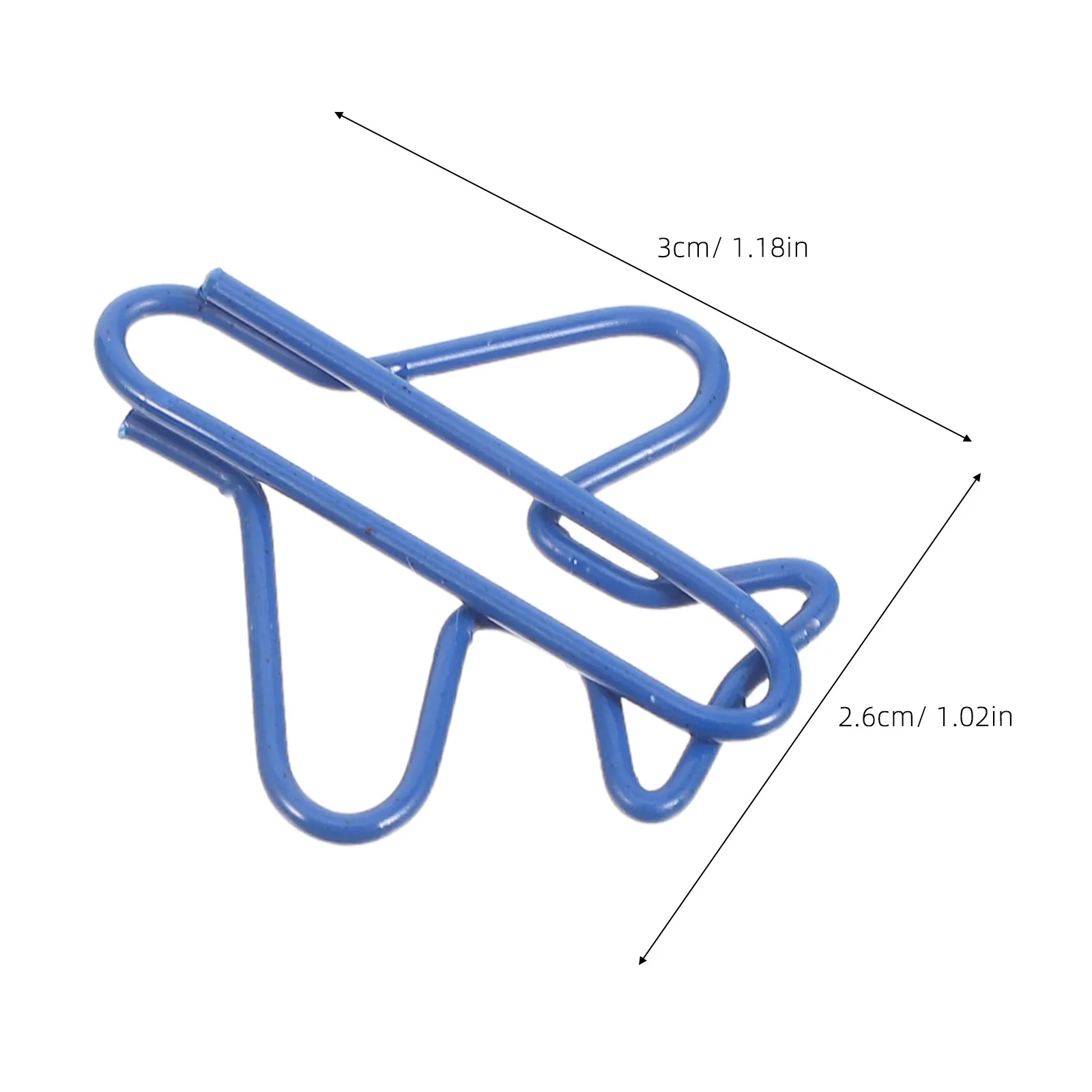 100Pcs 비행기 모양의 종이 클립 크리 에이 티브 금속 메모 클립 장식 플래너 북마크 사무실 학교 용품 참신함
