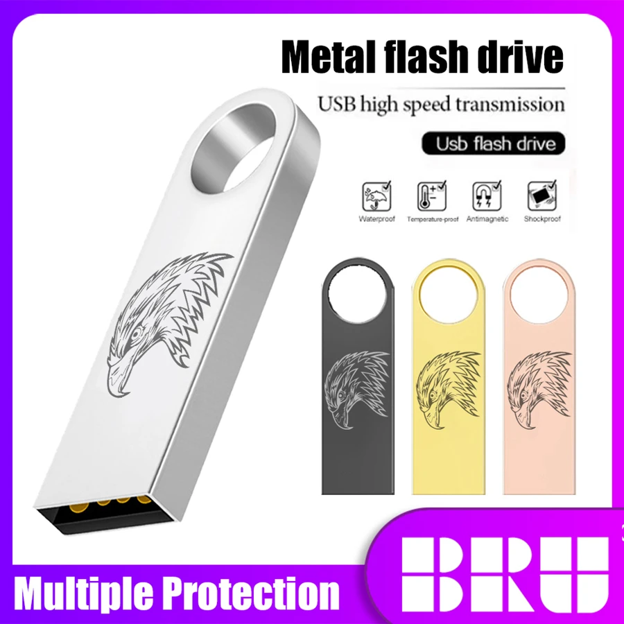 USB flash drive 64 GB 32 16 8 4 Eagle pattern pen usb 2.0 metal stick key u disk 64GB 32GB 16GB 8GB pendrive | Компьютеры и офис