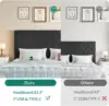 YITAHOME King Velvet Bed Frame, 53" Tall Headboard, 2 USB C/A, Button Tufted, No Box Spring, Noise-Free, Black 5