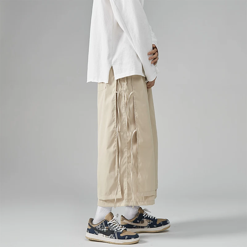 Mens Harem Joggers Men Cargo Pants Loose Hip Hop Casual Trousers for Fashion Men Woman Calf-Length Pants Streetwear casual pants