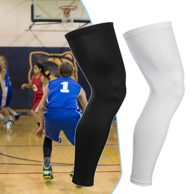Black/White Elastic Knee Brace Basketball Knee Support Compression Knee Pad  Protector Leg Sleeves Sports Soccer Running Leggings - AliExpress