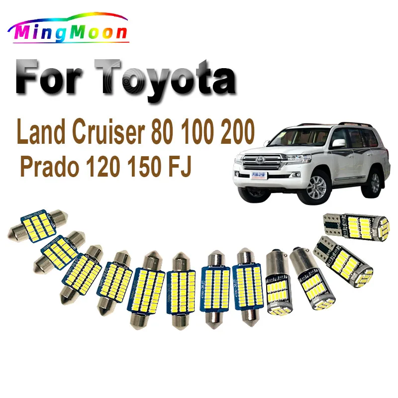 Canbus Accessori Auto Per Toyota Land Cruiser 80 100 200 Prado 120 150 Fj Lampadine A Led Interni Dome Map Trunk Door Light Kit