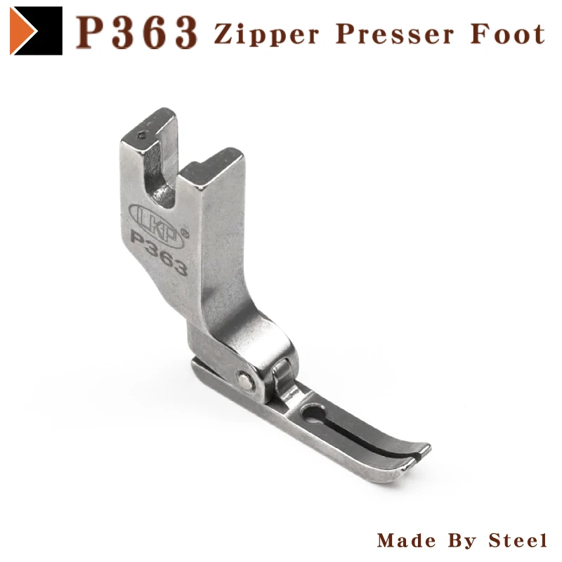 P363 Narrow Zipper Presser Foot For Industrial Single Needle Lockstitch