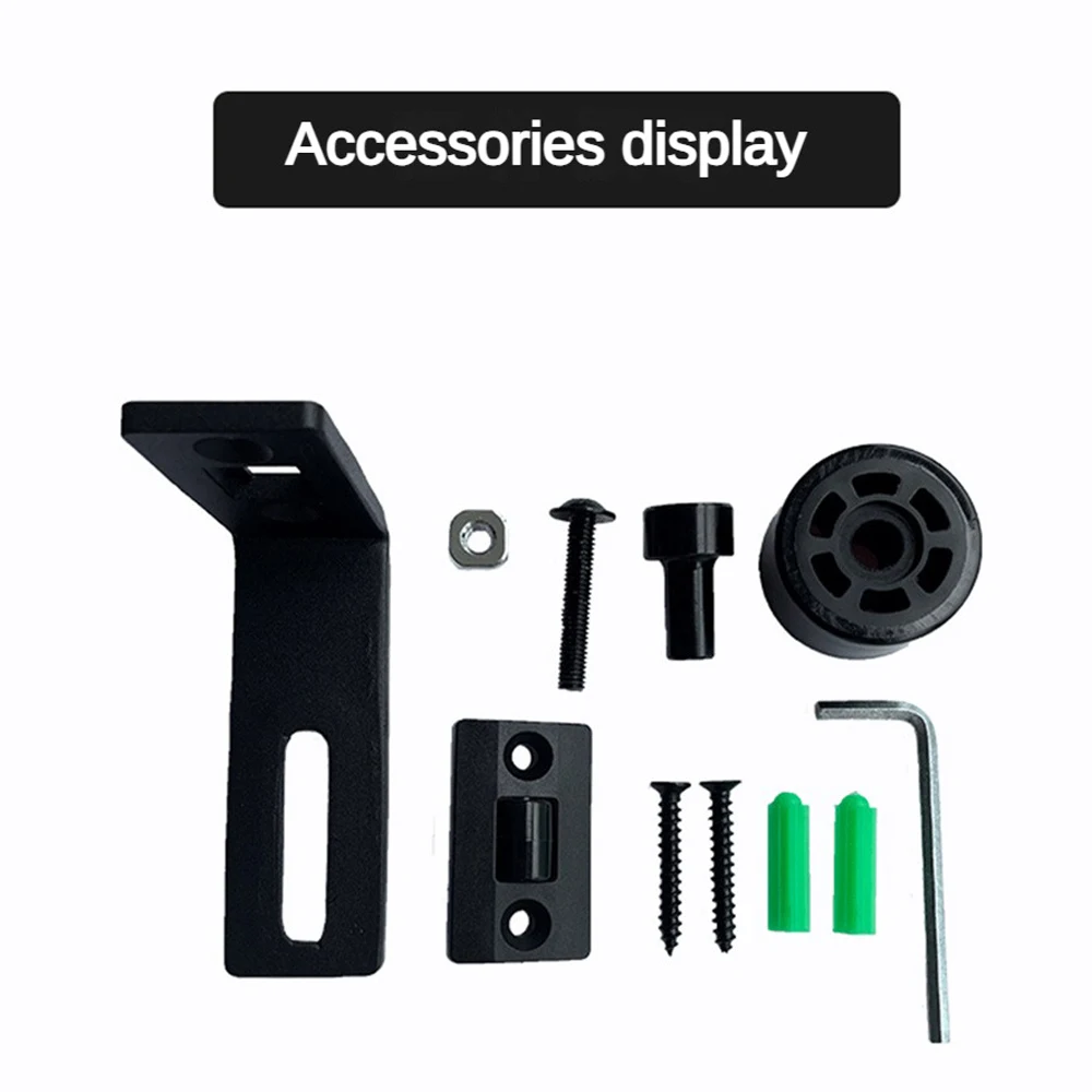 Locator for Barn Doors Beautiful Adjustable Stable Stylish Hardware Accessories Swing Stopper Double Pulley Guide Limiter