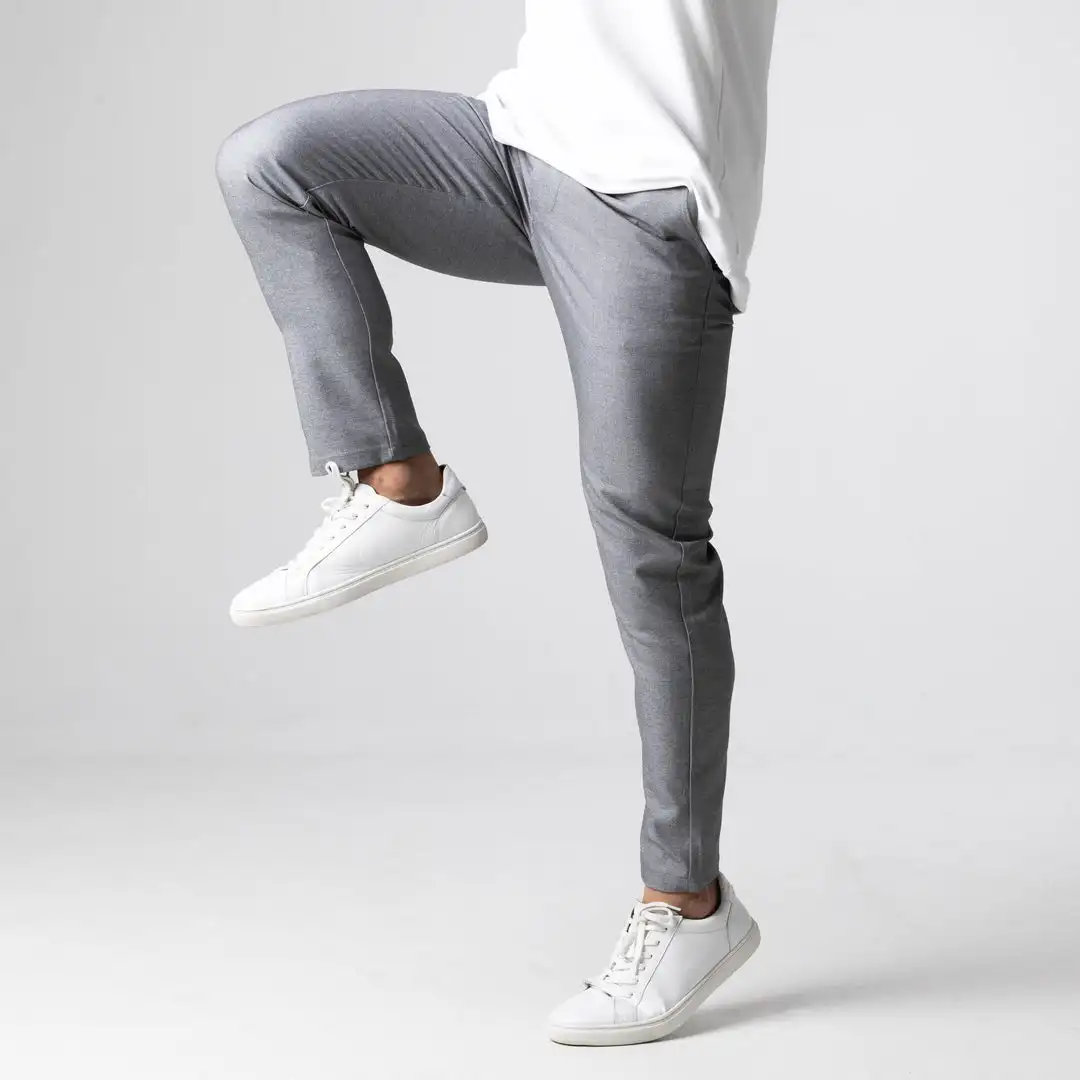 Men's Pants Active Chinos Comfortable Men Long Stylish Slim Fit Ankle Length Casual Soft Breathable Fabric Mid Waist Commuting W 4