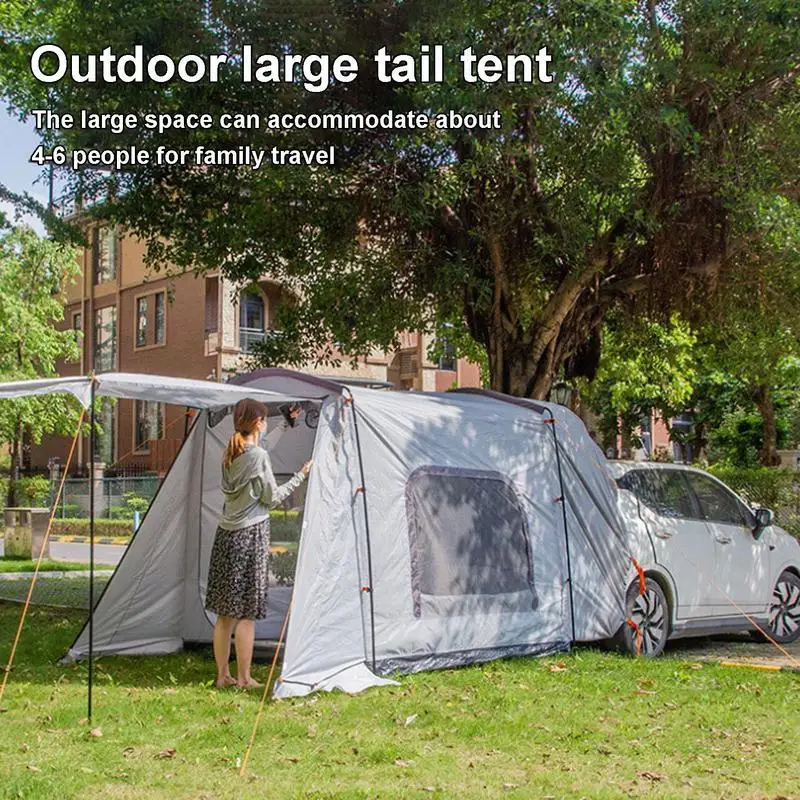 Car Rear Tent SUV Tent For Camping Car Tailgate Tent Vehicle Trunk Tent Car Tailgate Shade Awning UV Protection Camping Car Tent