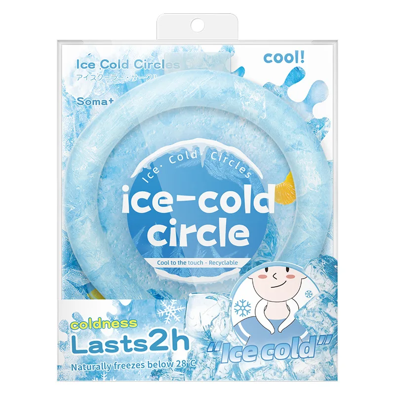 Anello refrigerante per il collo, impacco di ghiaccio personale, fascia rinfrescante in gel riutilizzabile e indossabile per il caldo
