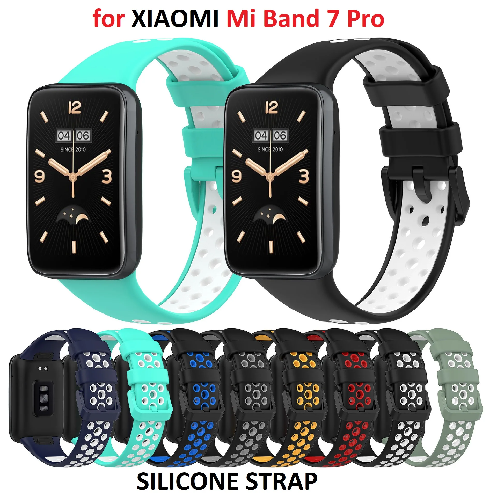 

Ремешок силиконовый для смарт-часов Xiaomi Mi Band 7 Pro, 10 шт.