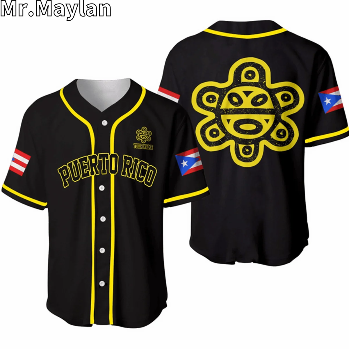 

Custom Name PUERTO RICO Love Country Flag 3D Printed Baseball Jersey Summer Shirt Men's Tops Tee Oversized Streetwear KJ-123