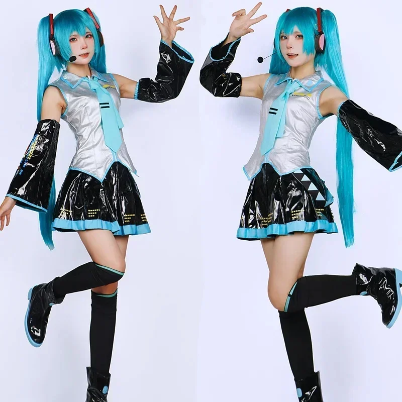 Hatsune Miku Silver Sailor Uniform Cosplay Costume for Women (Unofficial)