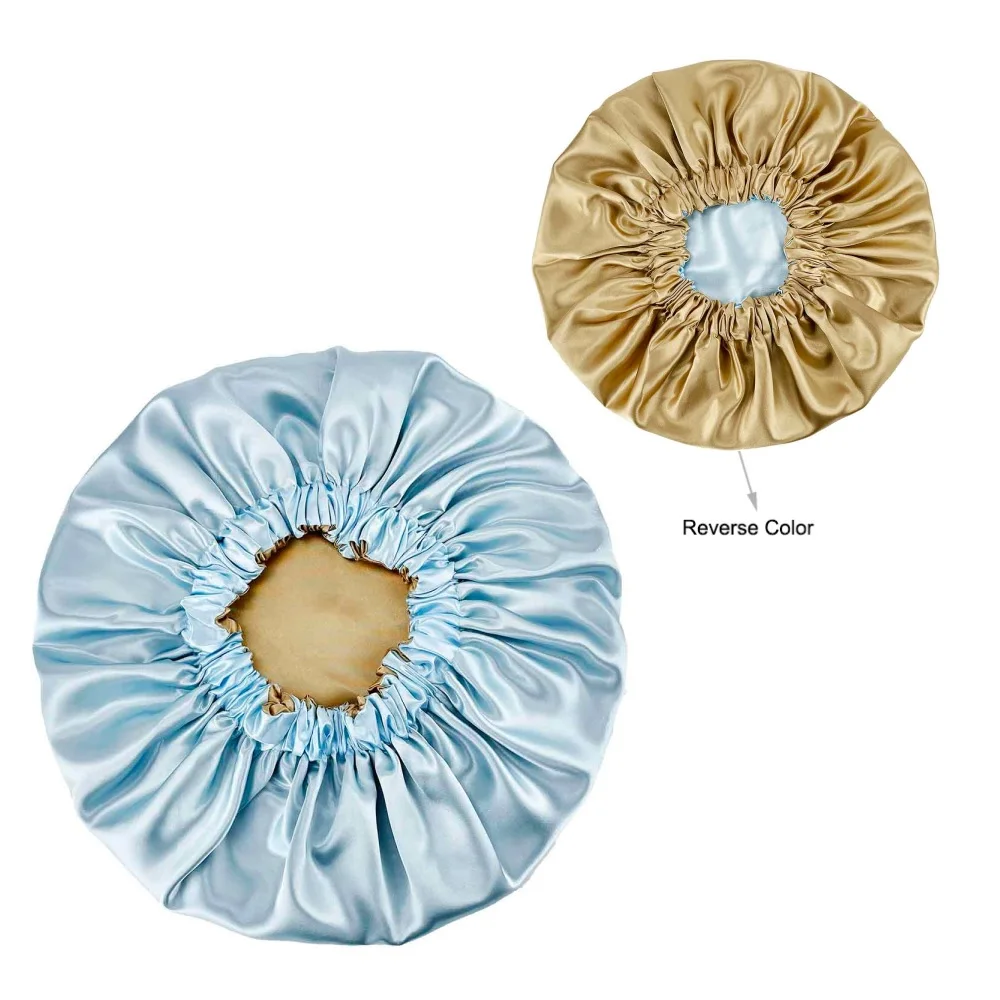 New Extra Large Satin Lined Bonnet Women Big Size Beauty Print Satin Silk Bonnet Sleep Night Cap Head Cover Bonnet Hat Wholesale