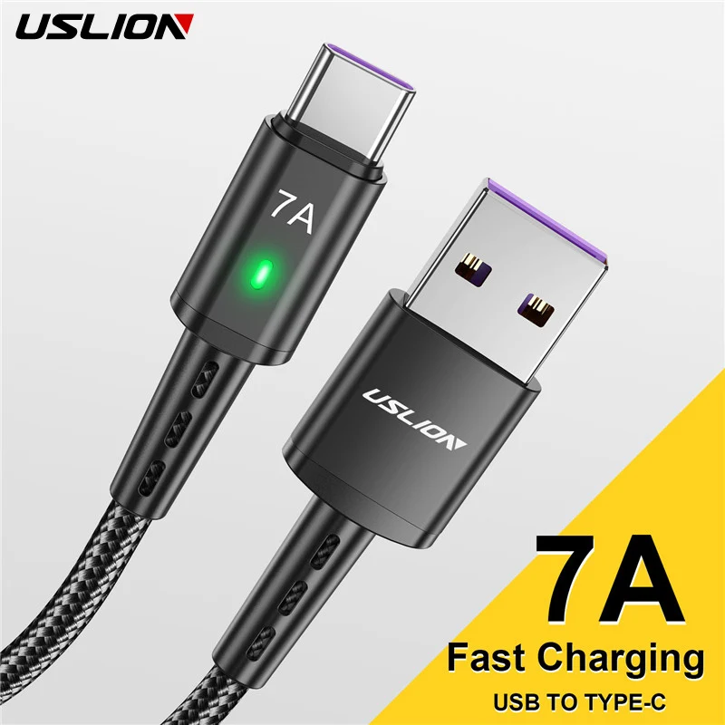 

7A USB Type C Cable Wire For Samsung S22 S20 Xiaomi mi 12 Mobile Phone Fast Charging USB C Cable Type C Charger Data Cord Cables