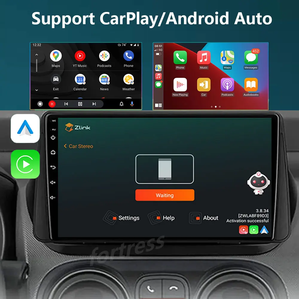 Android 13 Radio For Fiat Fiorino Qubo For Citroen Nemo For Peugeot Bipper 2008-2017 Car stereo Multimedia Player Carplay Auto