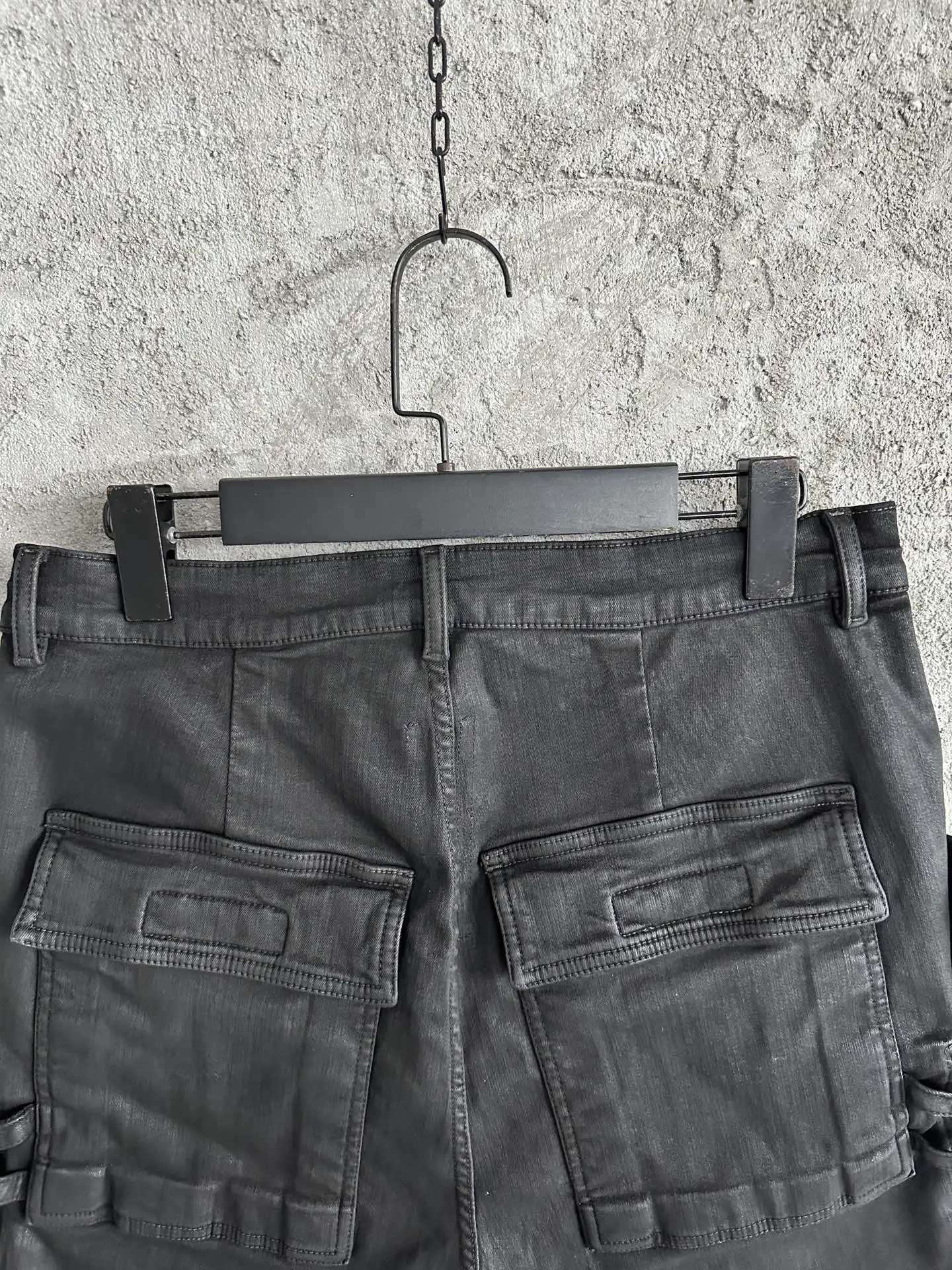 Owen Seak Men Short Oil wax Denim Jeans Casual Harem Cotton Gothic Summer Loose Black Short Size XL,denim shorts summer jeans shorts
