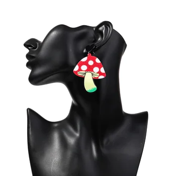 Mushroom Acrylic Long Earrings 6