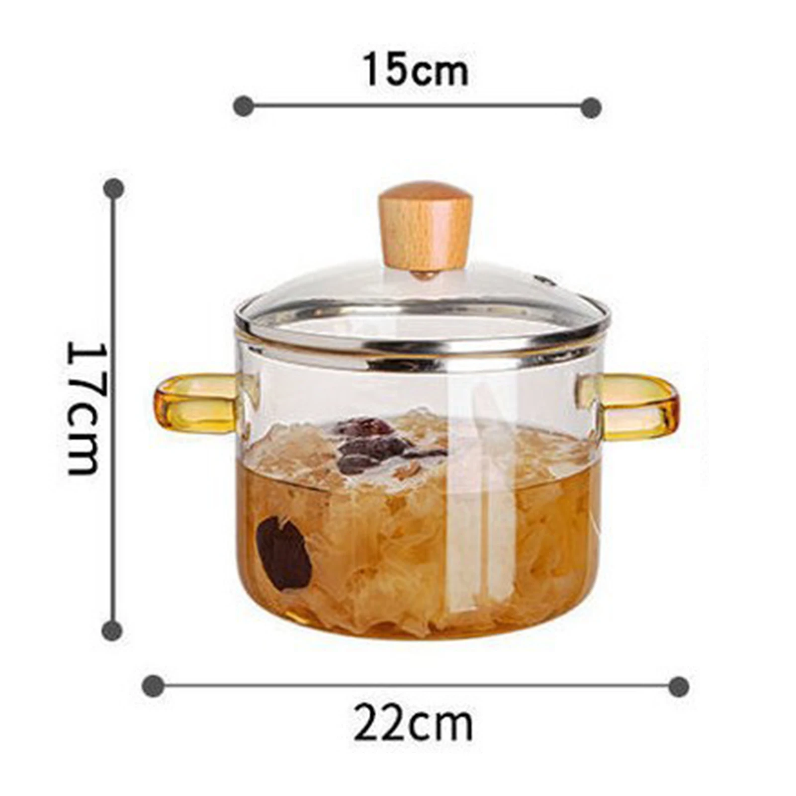 High Borosilicate Glass Simmer Pot With Handle