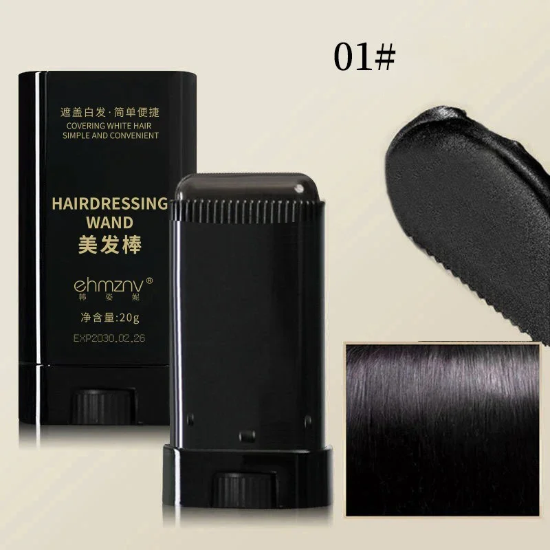 3Color Quick Touch-Up Hair Stick Temporary Color Stick Portable Temporary Quick Coverage Hair Pen Disposable Dye Comb