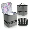 The new nail polish Portable bag Double layer nail polish storage bag can hold 30 bottles of makeup bag storage bag 3