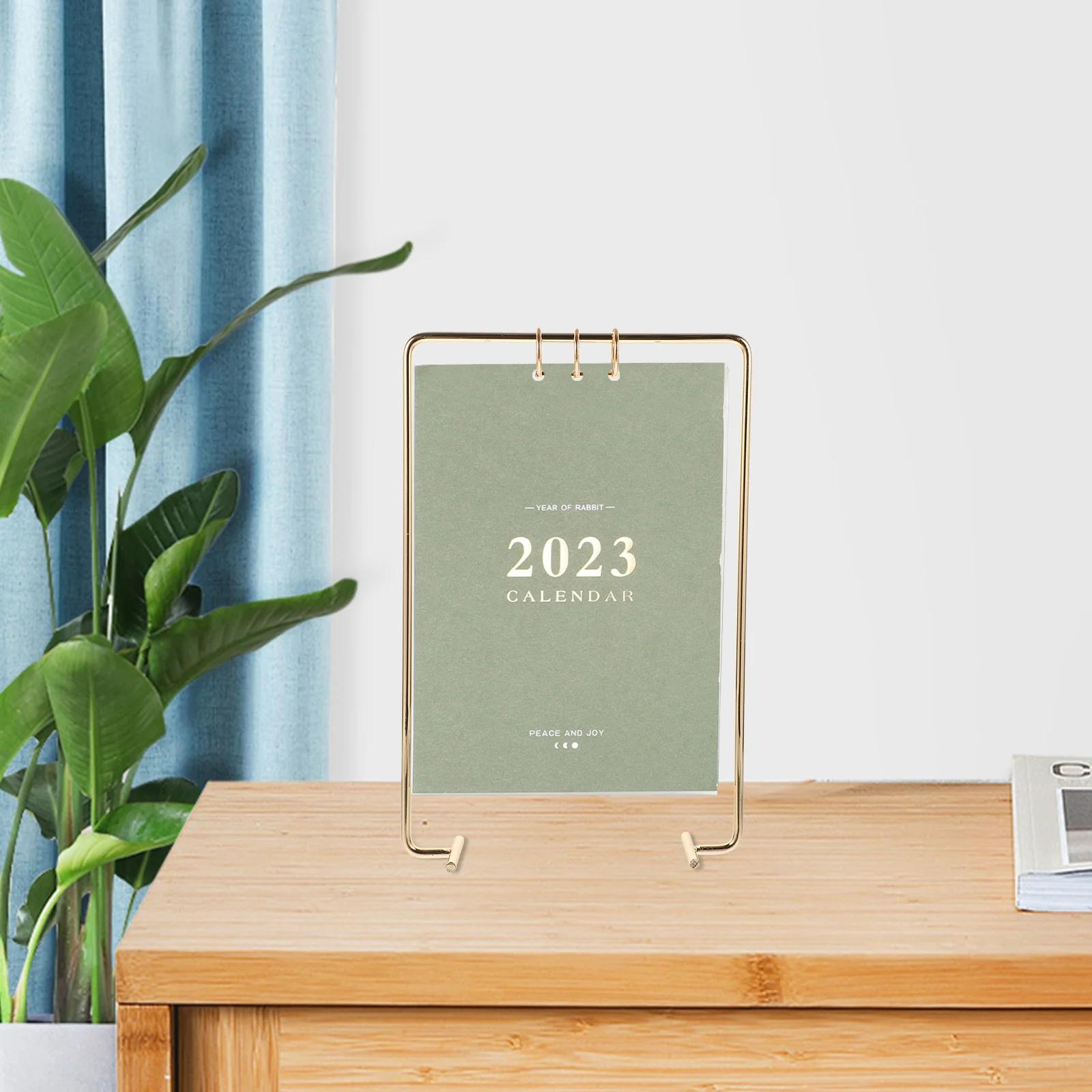 Calendario Perpetuo Da Tavolo In Legno E Acrilico - Mese E Data, Decorazione Per Casa/Ufficio, Bianco - Foto 2