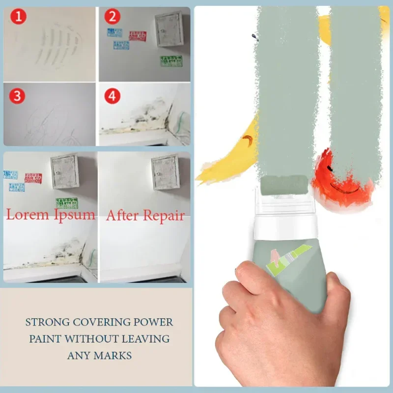 Wall Repair Paste Household Cleaning Products for Home Color Change and Environmental Protection Graffiti Cover Small Roll Paint