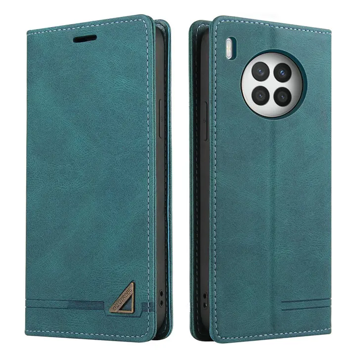 Premium RFID Leather Flip Case with Card Slots and Textured Book-Style Cover