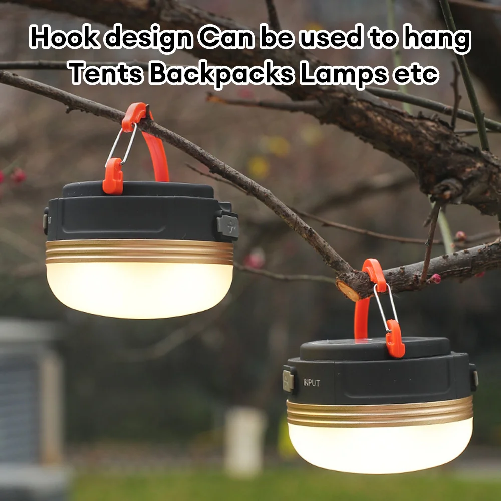 Rechargeable Camping Lamp Tent Hanging Light Magnetic Repair Light Outdoor Work Flashlight Emergency Lamp Power Bank