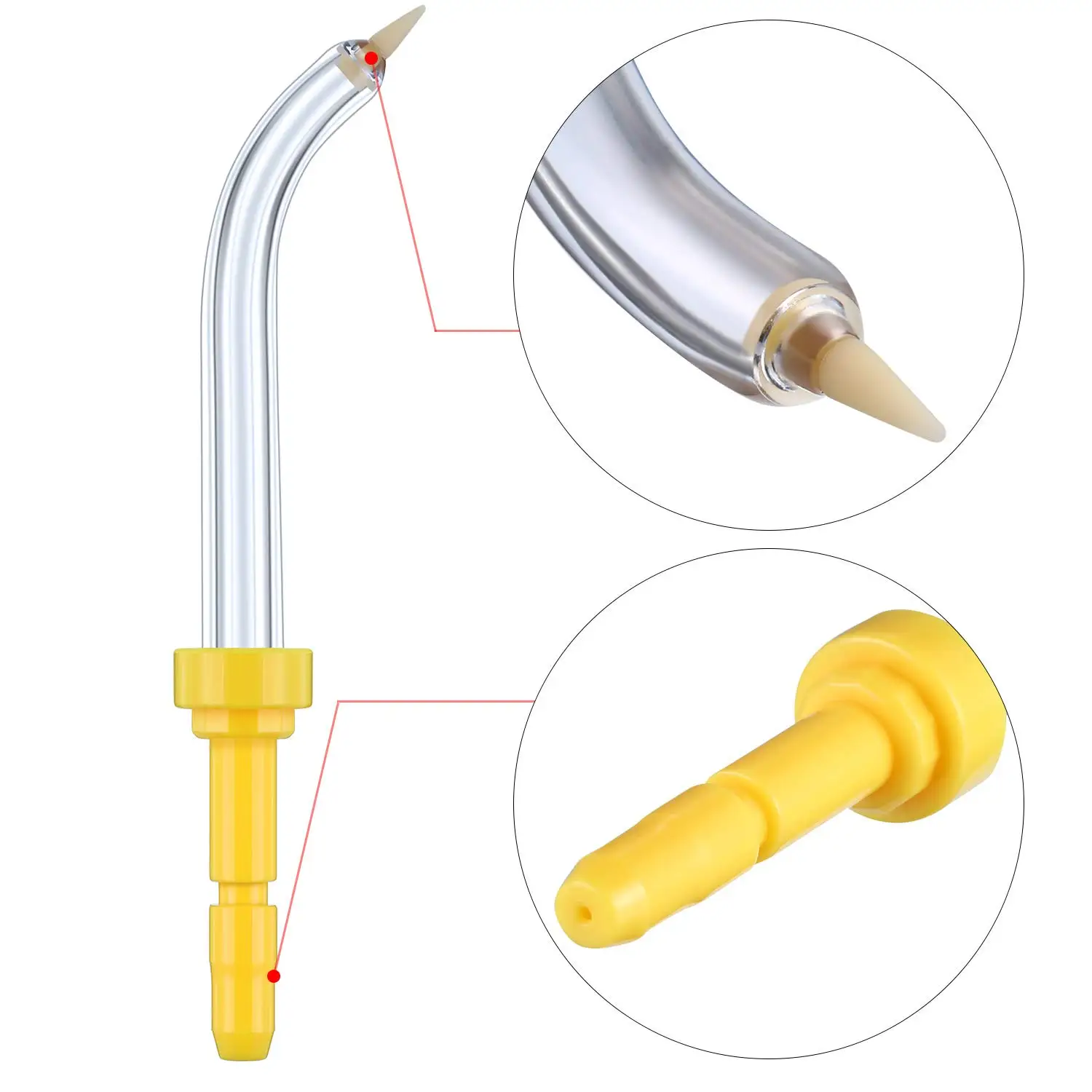 Water Flosser Replacement Parts 4pcs Sprinkler Oral Hygiene Accessories Pocket Tips for Water Pik WP-100 WP-450 WP-250 WP-300 WP-660 WP-900