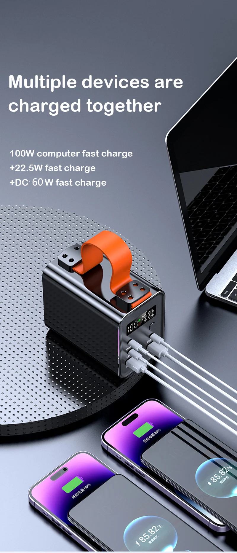 60000mAh 100W Power Bank Portable USB C Fast Charging External Spare Battery Large Capacity Powerbank For Laptop Outdoor Camping 8 S4985316090454bb5bbd08c7c075e11dcV