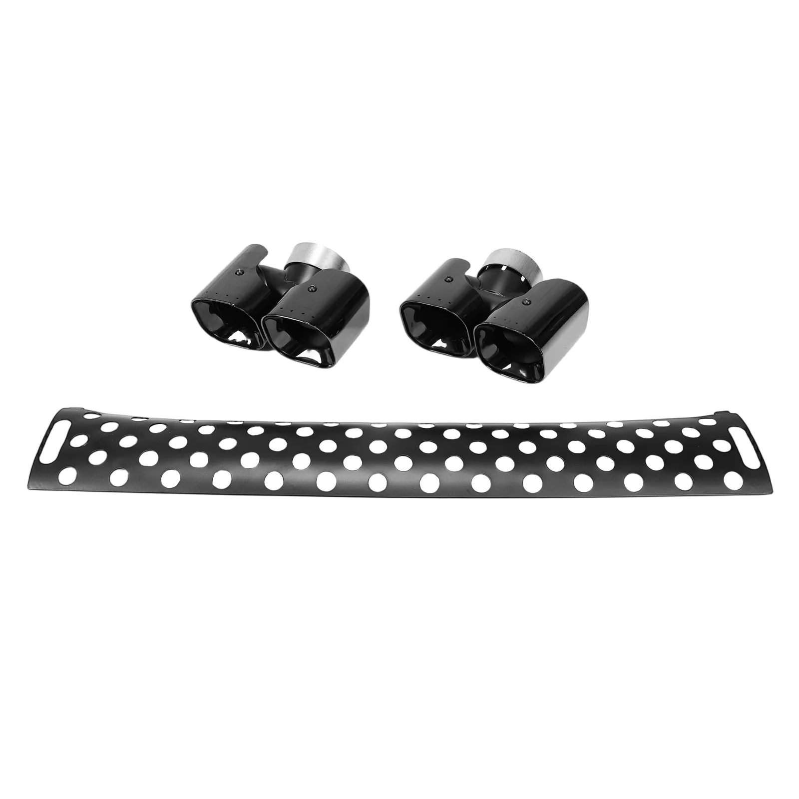 Car Rear Tailpipe Stainless Steel Decorative Exterior Accessories Car Dual Exhaust Tips for Land Rover Defender 90 110 130 20-25