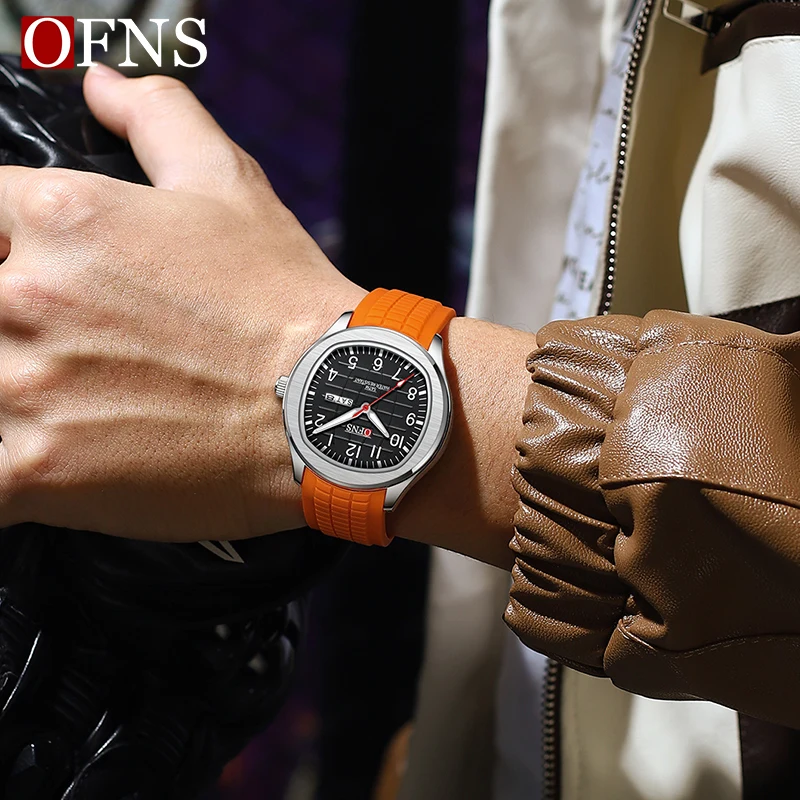 OFNS New Fashion Men's Watch Military Waterproof Automatic Date Quartz Men Watch Teenagers High Quality Leisure Sports Watch Hot 6