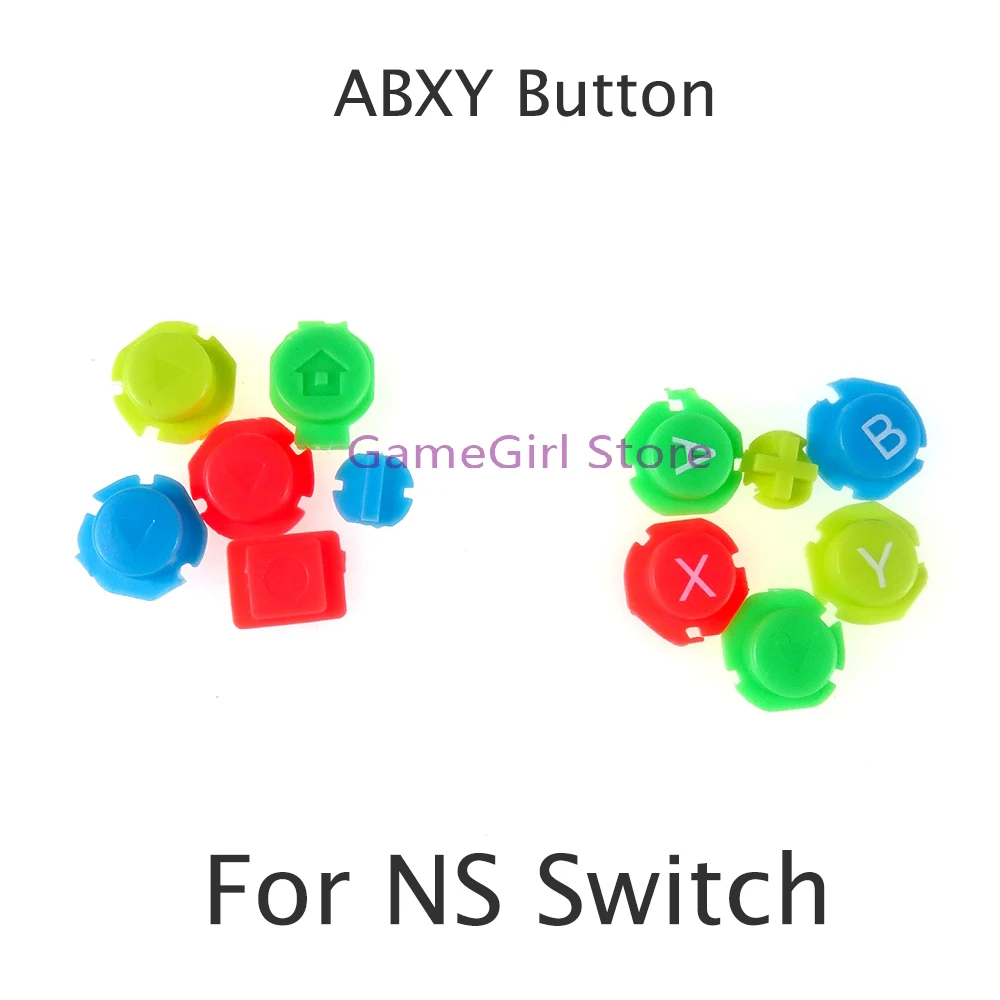 

20 комплектов для контроллера NS Switch Joy-Con, левая и правая ручки, направление ABXY, полный набор кнопок, цветные клавиши