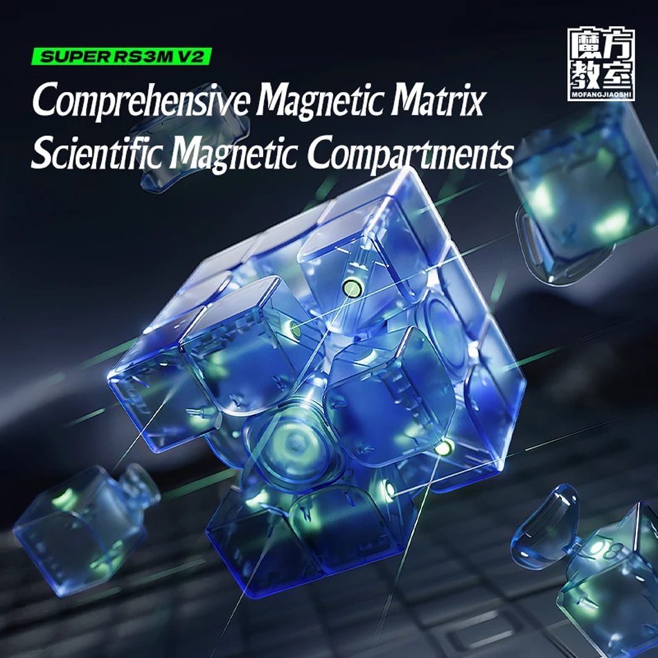 NEW!!![ECube] MOYU Super RS3M V2 2023 UV Magic Clouth 3x3 Magnetic Magic Speed Cube RS3M 3X3 Puzzle Fidget Toys Children's Gifts 3