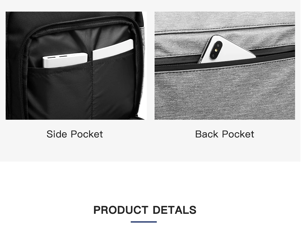 Ozuko 9288 Multifunction Travel & Duffle Bags Shoes Pocket description image 3