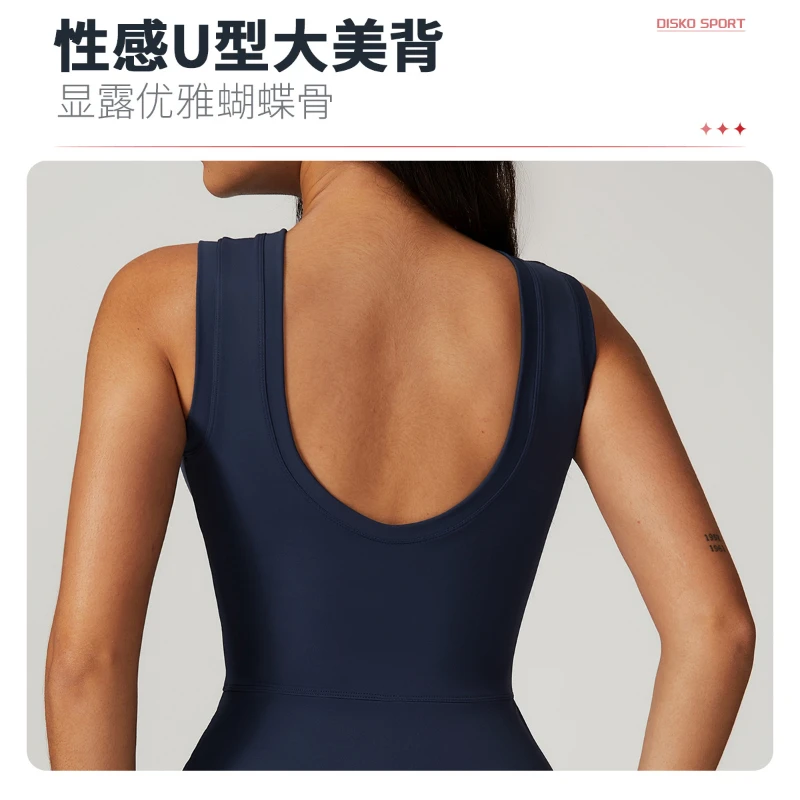 Tennis Golf Dress Slim Backless Casual Workout Sportwear with Built-in Shorts and Pockets Sleeveless Yoga Mini Dresses for Women