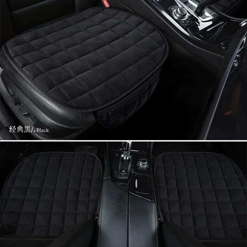 Car Seat Cushion Winter Plush Seat Cushion Anti Slip Comfortable Seat Pad With Storage Bag Breathable Home Office Chair