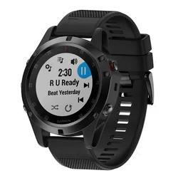 Versatile Quick Release Silicone Smart Watch Band Strap for 20mm width (Black)