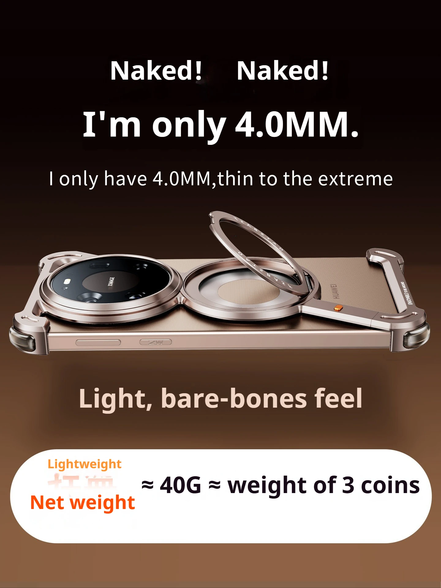 Eary Metal Phone Case with 360° Rotating Magnetic Kickstand and Shockproof Protection