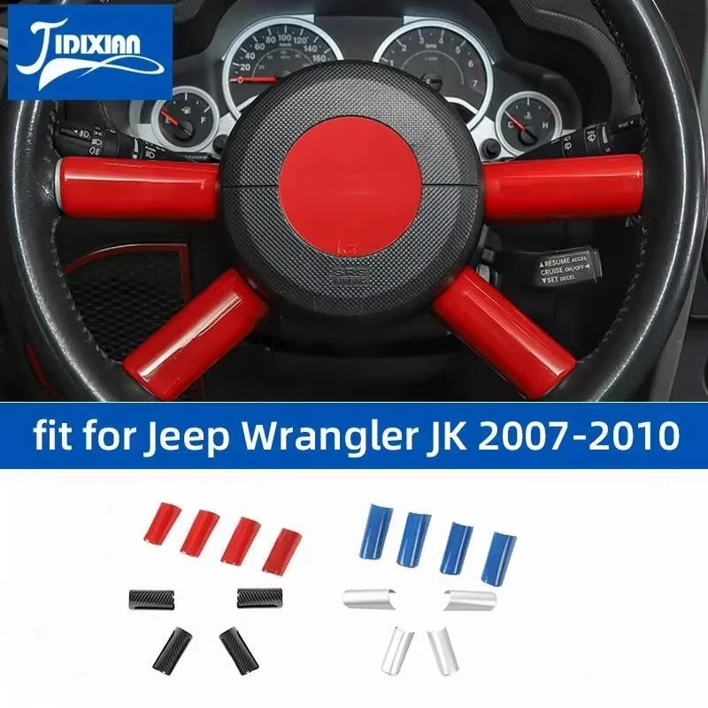 Funda De Volante De Cuero Cosida A Mano Para Jeep Wrangler JK 2007-2011 - Color Negro, Incluye Kit De Costura