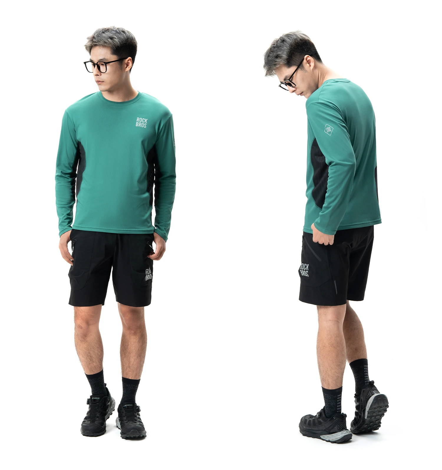 ROCKBROS Fahrrad-Shirts, lange Ärmel, leicht, atmungsaktiv, schnell trocknend, Fahrrad-Kleidung, lässig, locker, bequem, Herren-Trikot – Detail 11