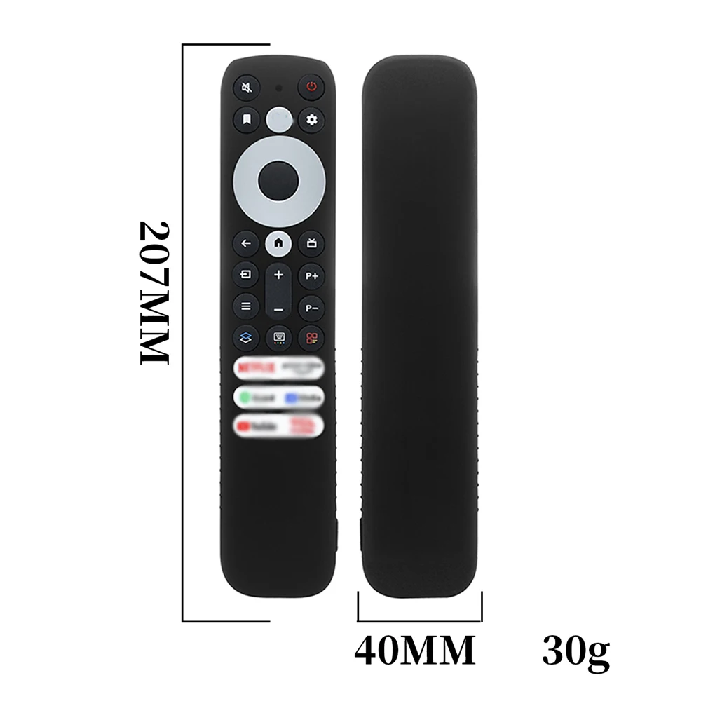 Silicone Remote Control Cover Case with Lanyard Anti Slip Television Remote Cover All Inclusive for TCL RC902V FMR1 Voice silicone remote case,silicone remote cover,silicone remote sleeve,remote controller cover,silicone case protector