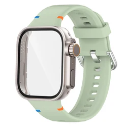 Versatile Protection Bundle: Silicone Sport Band, Full Cover Case & Tempered Glass Film for Fit 5 Pro (GrTi)
