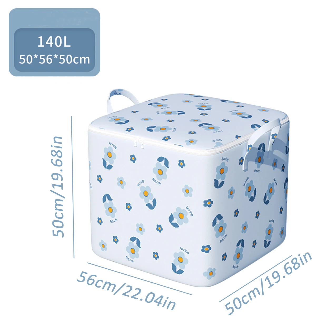 New Cute Flower Quilt Storage Bag Large Capacity Foldable Bedroom Underbed Storage Bags Waterproof Quilt Clothes Organizer