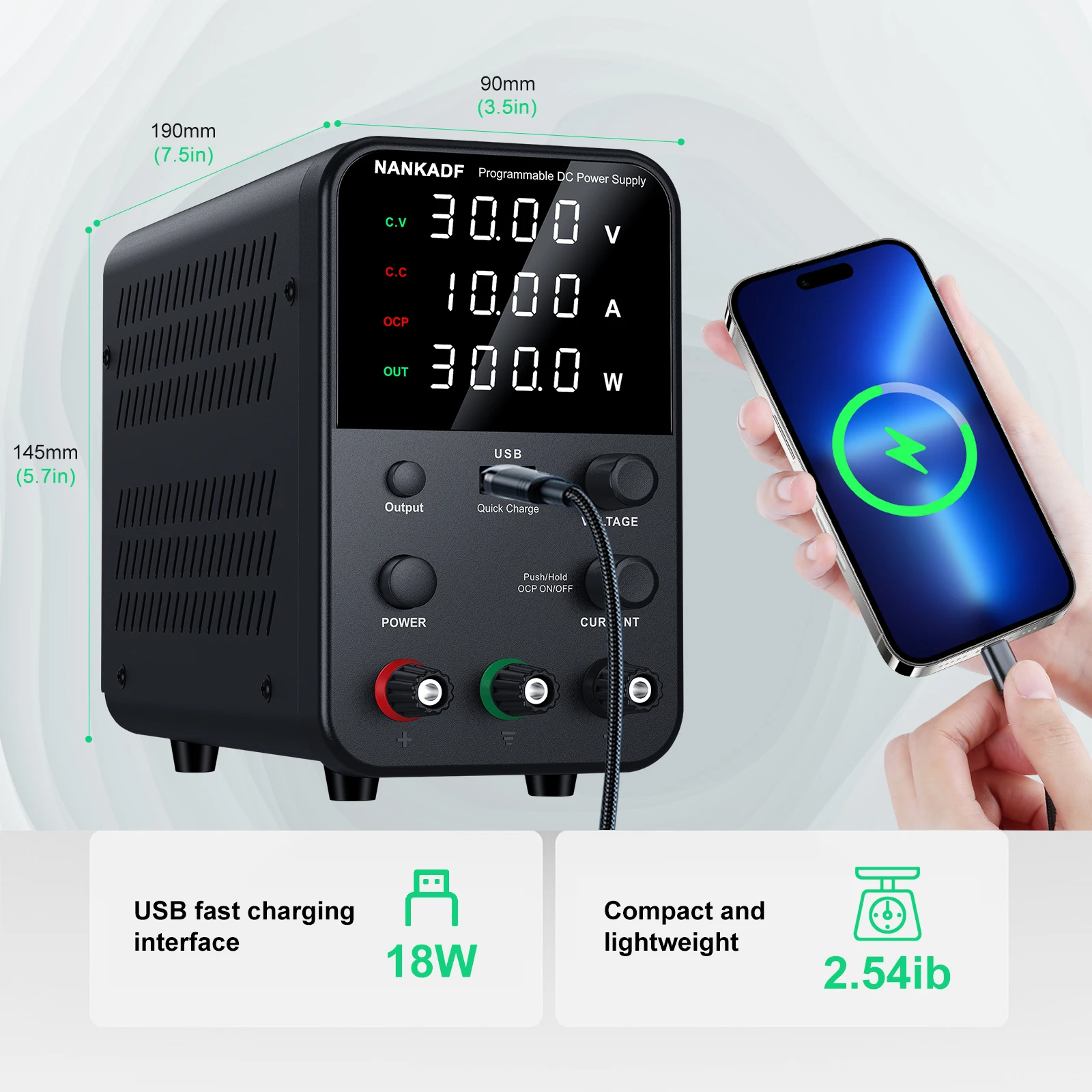 NANKADF Laborbank-Netzteil 30 V 10 A Schaltnetzteil 30 V 5 A einstellbare Quelle 60 V 5 A Spannungsstabilisator 120 V 3 A – Detail 27