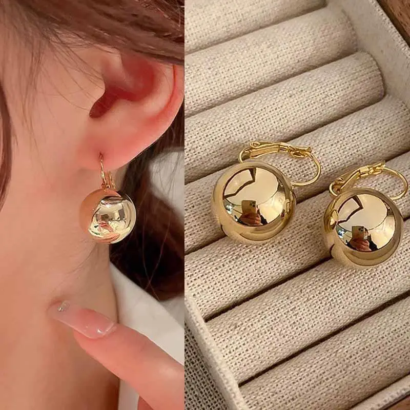 Aretes De Aro Redondos De Plata De Ley De 3/4-1/4 Pulgadas Para Mujer, Tubo De 0.157 In, Alto Pulido, 0.787-1.378 In, Redondo, Italia, Metal