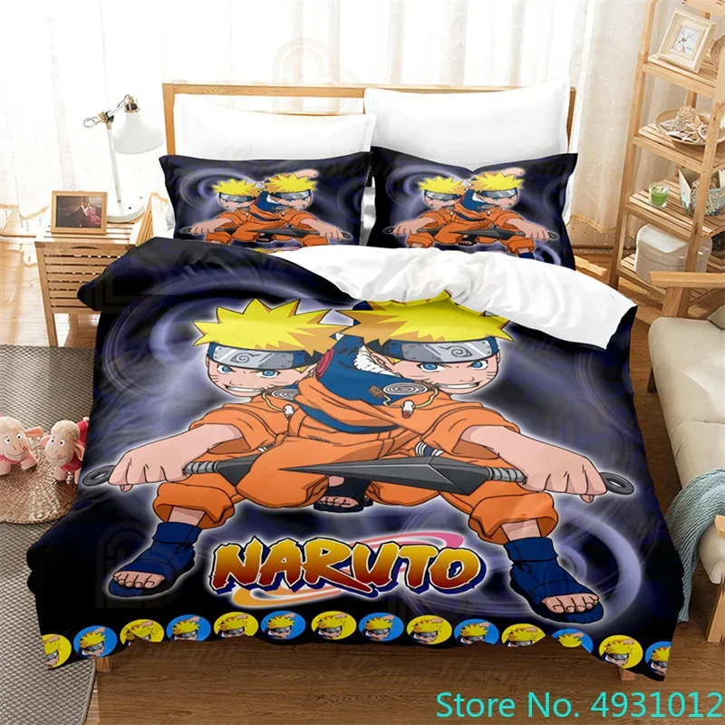 

Kids Uzumaki Naruto Uchiha Sasuke Bedding Set Duvet Cover Quilt Cover Pillowcase Double King Size Bedroom Bed Cover Decoration