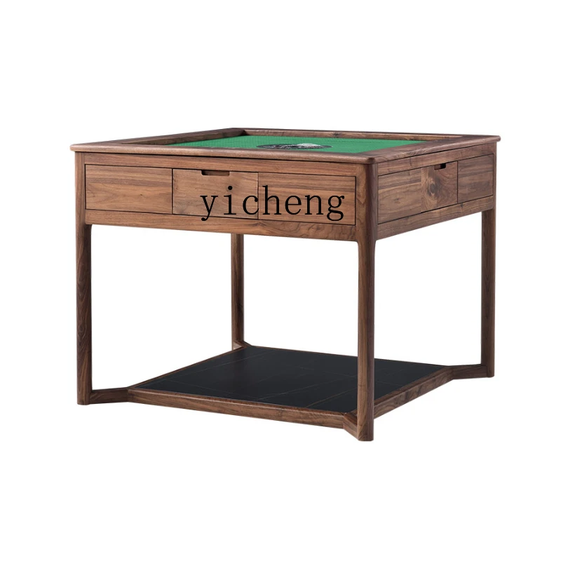 

Zk New Chinese Style Solid Wood Mahjong Table and Chair Combination Automatic Shuffling Household Mahjong Machine