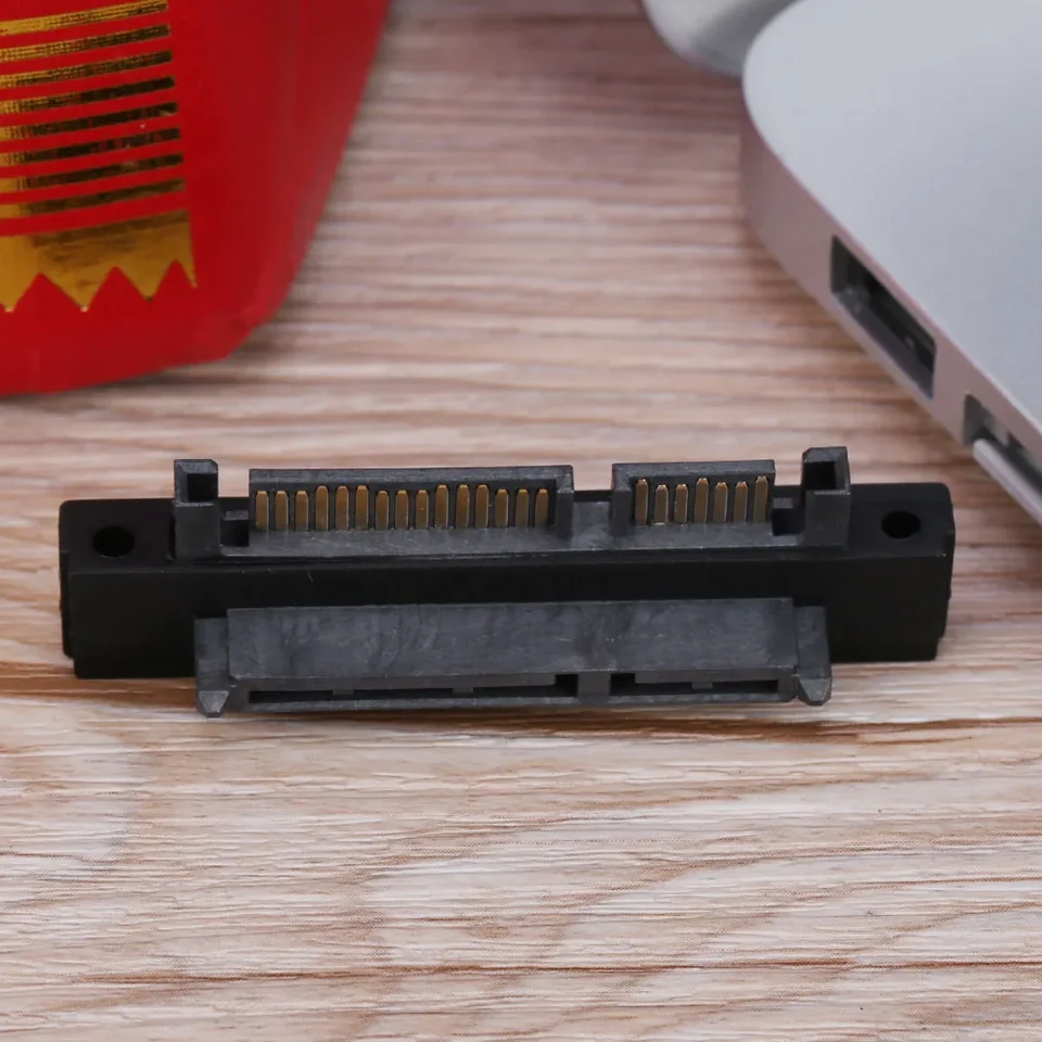 SATA 22 Pin Male to Female Right Angle Adapter