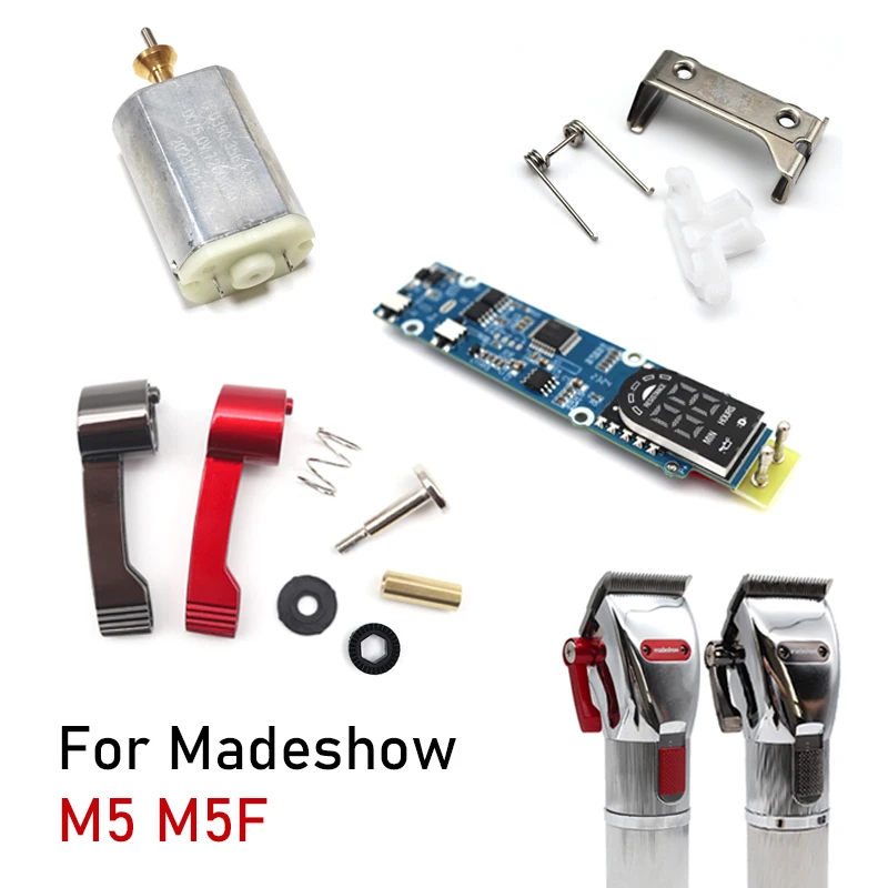 Hair Clipper Original Hair Clipper Repair Accessories for Madeshow M5(F)-Lever Spring Blade Stand Motor Charger Cable PCB